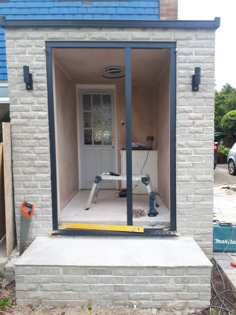 Frame ready for external door to be installed by CL Joinery