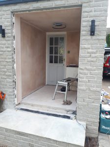 Front porch ready for external door to be installed by CL Joinery