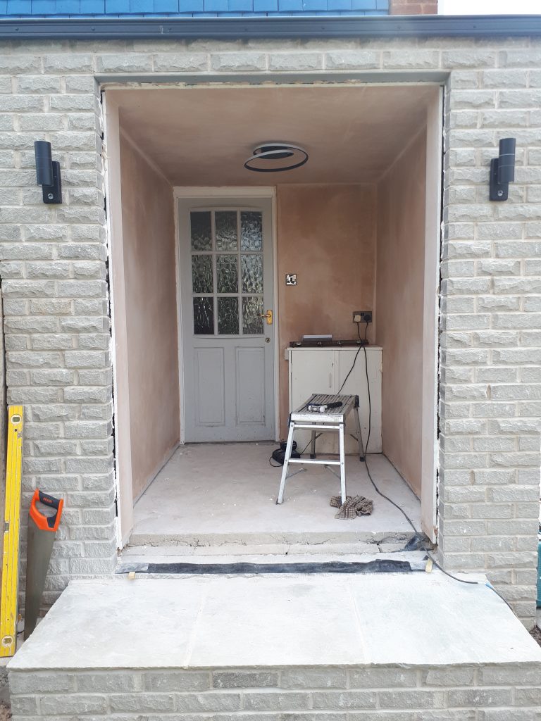 Front porch ready for external door to be installed by CL Joinery